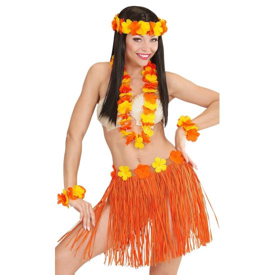 Set Hawai Naranja adulta