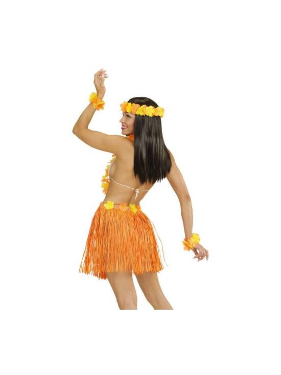 Set Hawai Naranja adulta