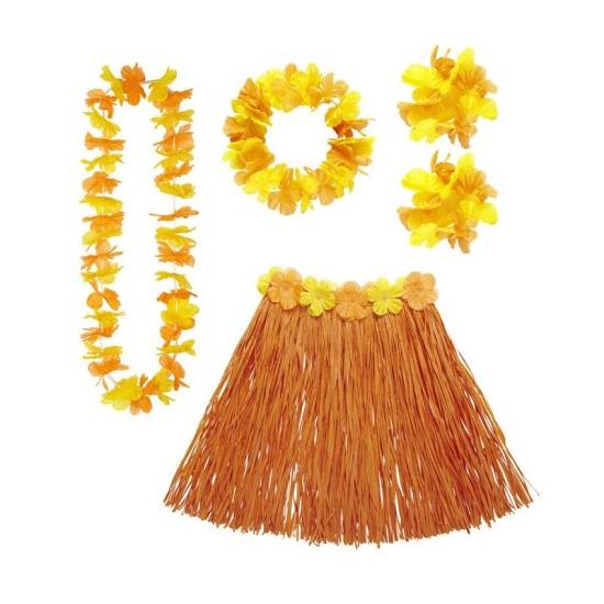 Set Hawai Naranja adulta