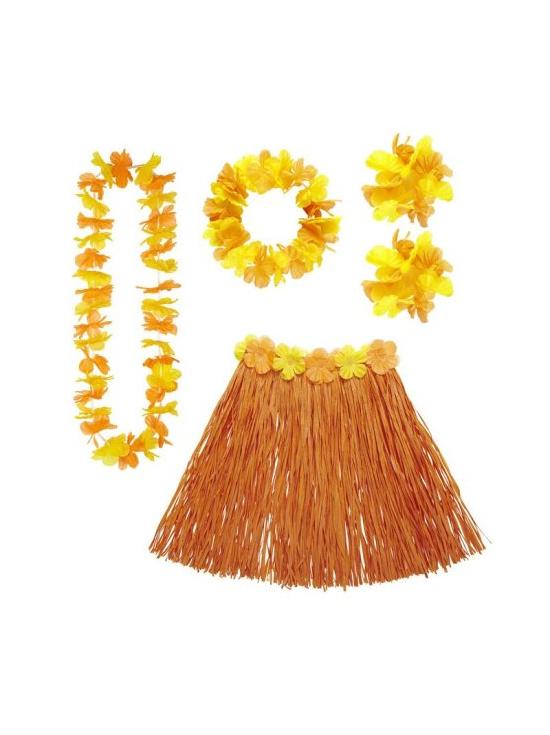 Set Hawai Naranja adulta