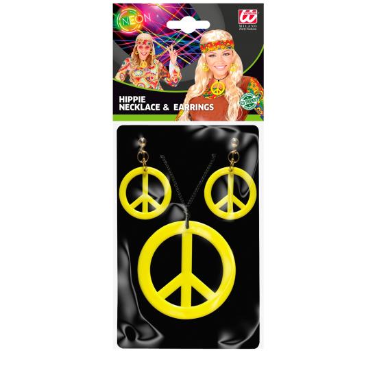 Set Hippie Colgante y Pendientes Fluorescentes Set Hippie Colgante y Pendientes Fluorescentes
