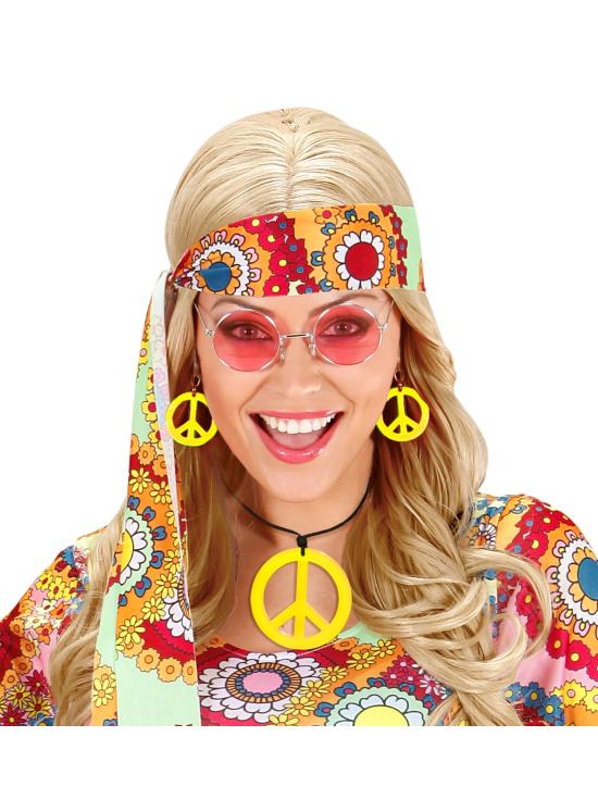 Set Hippie Colgante y Pendientes Fluorescentes
