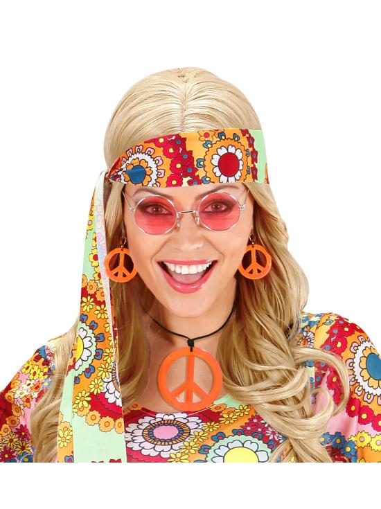 Set Hippie Colgante y Pendientes Fluorescentes