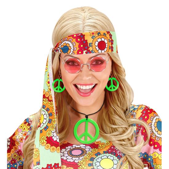 Set Hippie Colgante y Pendientes Fluorescentes Set Hippie Colgante y Pendientes Fluorescentes