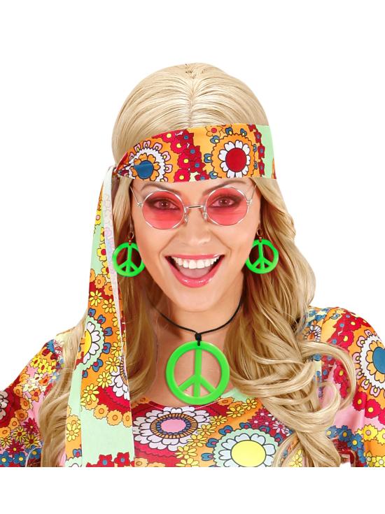 Set Hippie Colgante y Pendientes Fluorescentes