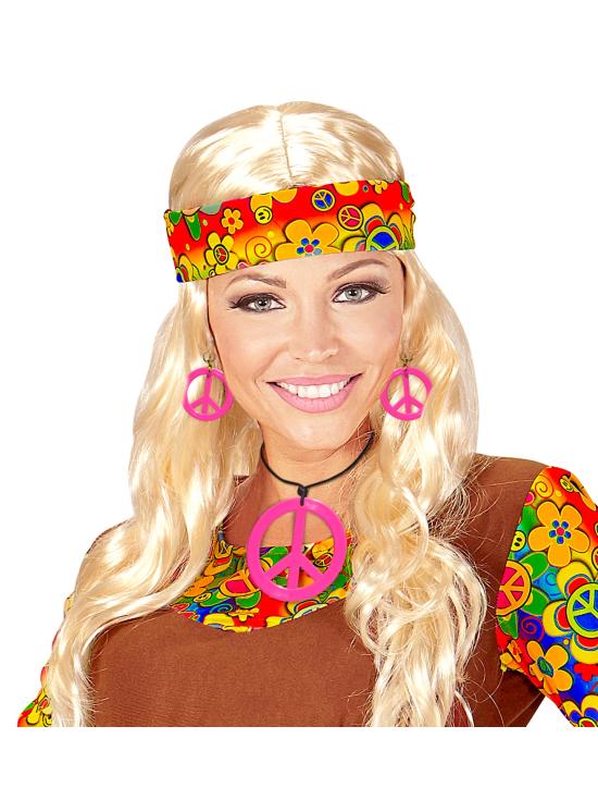 Set Hippie Colgante y Pendientes Fluorescentes