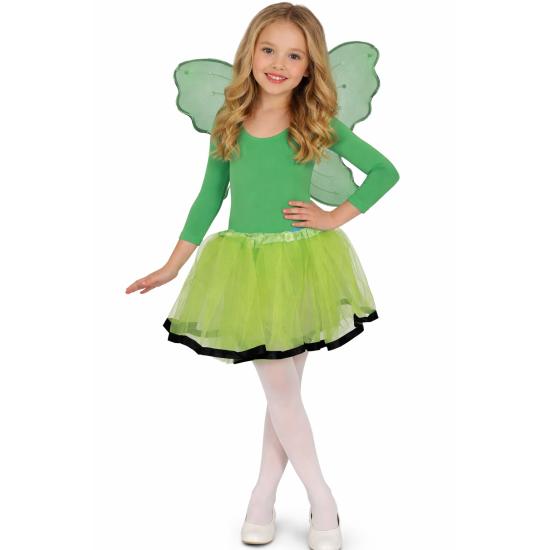 Set Infantil de Alas y Tutu Verde – Accesorio de Disfraz para Niñas