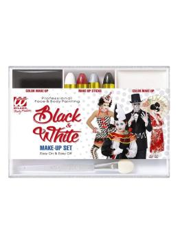 Set Maquillaje Blanco y Negro
