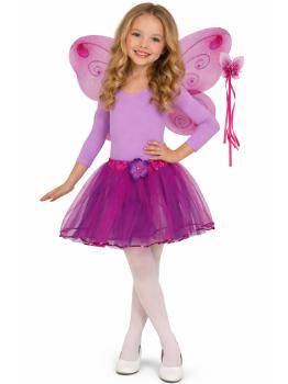 Set Mariposa Lila Infantil – Alas, Tutu y Varita para Disfraz de Niña