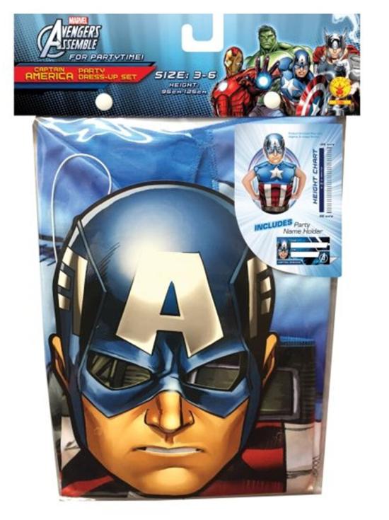 Set Party Super Heroes infantiles Capitán Ámerica