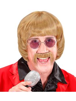 Set Peluca Años 60 “Music Man” – Rubia con Bigote y Gafas