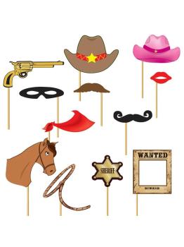 Set Photocall Cowboy 12 pcs