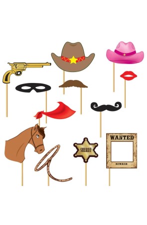 Set Photocall Cowboy 12 pcs