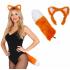 Set Zorro Naranja con Cola y Orejas | Complemento Disfraz
