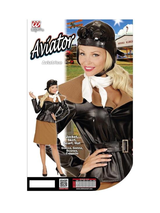 Disfraz  Aviadora Retro Lujo adulta
