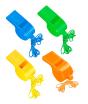 Silbatos de Colores Set de 4 und