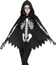 SKELETON – Poncho con Capucha y Estampado de Huesos