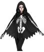 SKELETON – Poncho con Capucha y Estampado de Huesos