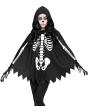 SKELETON – Poncho con Capucha y Estampado de Huesos