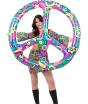 Símbolo Paz Hinchable Hippie 132 cm | Accesorio Años 60 y 70