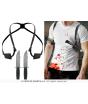 Sobaquera con 2 Cuchillos de Juguete – Accesorio Impactante para Halloween, Carnaval y Cosplay