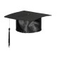 Birrete Graduado en Raso adulto