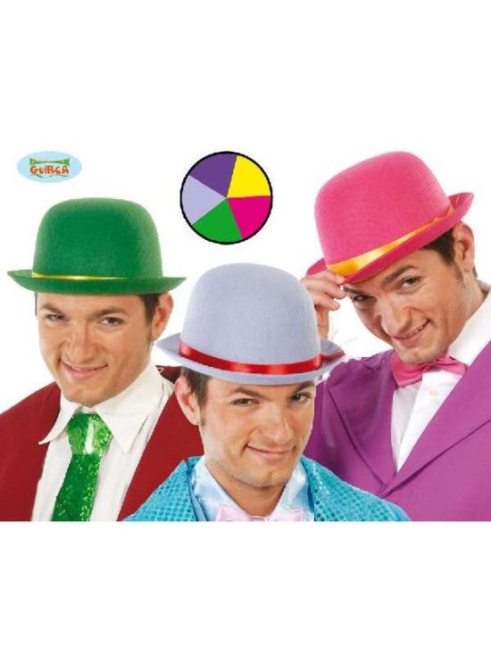 Sombrero Bombín Fieltro colores surt