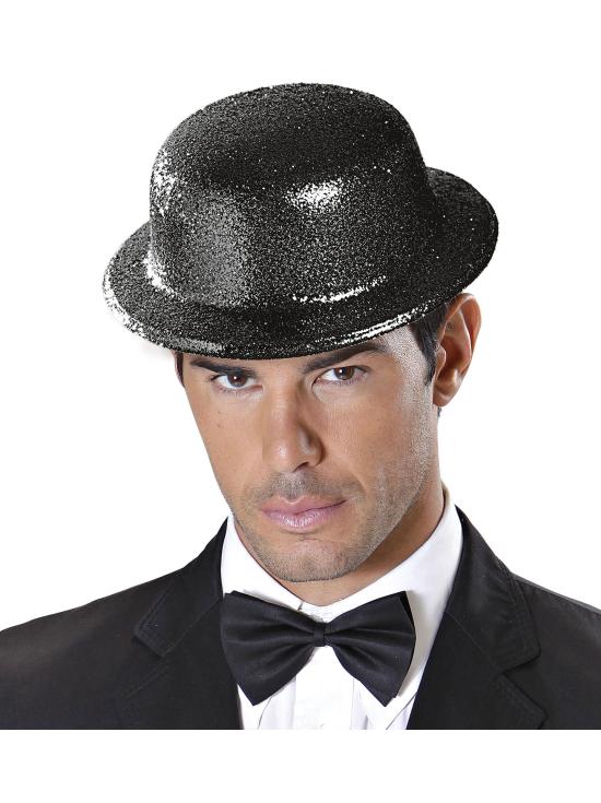 Sombrero Bombin Negro Brillante
