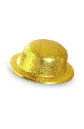 Sombrero Bombin Oro Brillante