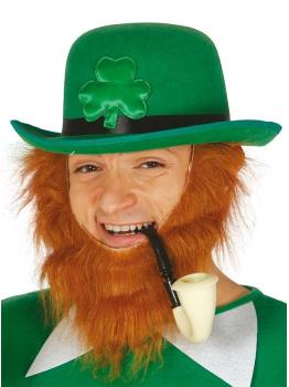 Sombrero Bombin Verde con Trebol