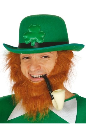 Sombrero Bombin Verde con Trebol