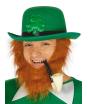 Sombrero Bombin Verde con Trebol
