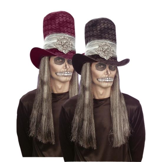 Sombrero con calavera de Terciopelo Sombrero con calavera de Terciopelo