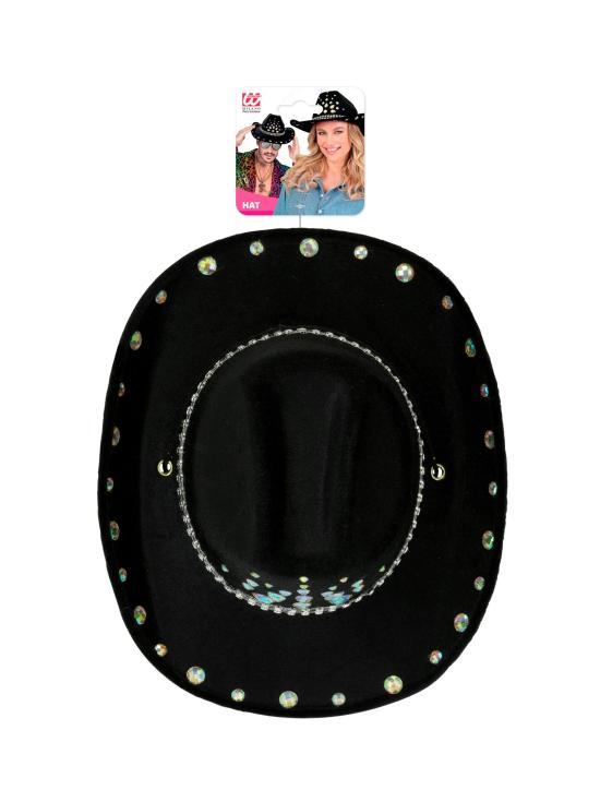 Sombrero Cowboy con Brillantes para Fiesta o Disfraz – Adulto Unisex