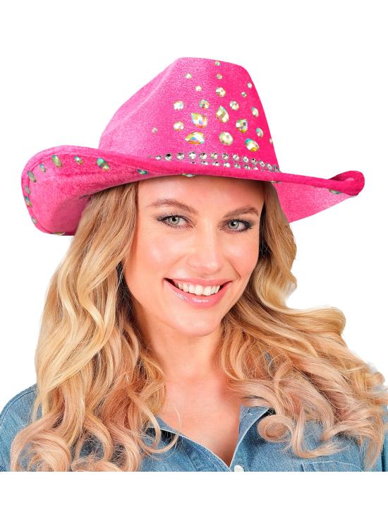 Sombrero Cowboy con Brillantes para Fiesta o Disfraz – Adulto Unisex