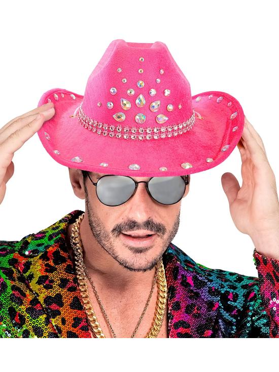 Sombrero Cowboy con Brillantes para Fiesta o Disfraz – Adulto Unisex