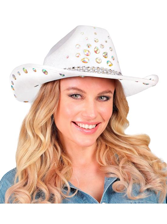 Sombrero Cowboy con Brillantes para Fiesta o Disfraz – Adulto Unisex