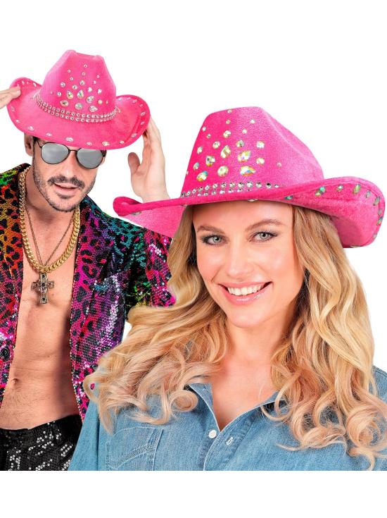 Sombrero Cowboy con Brillantes para Fiesta o Disfraz – Adulto Unisex