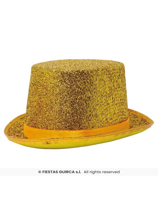 Sombrero de Copa Brillante – Dorado o Plateado (Adulto)