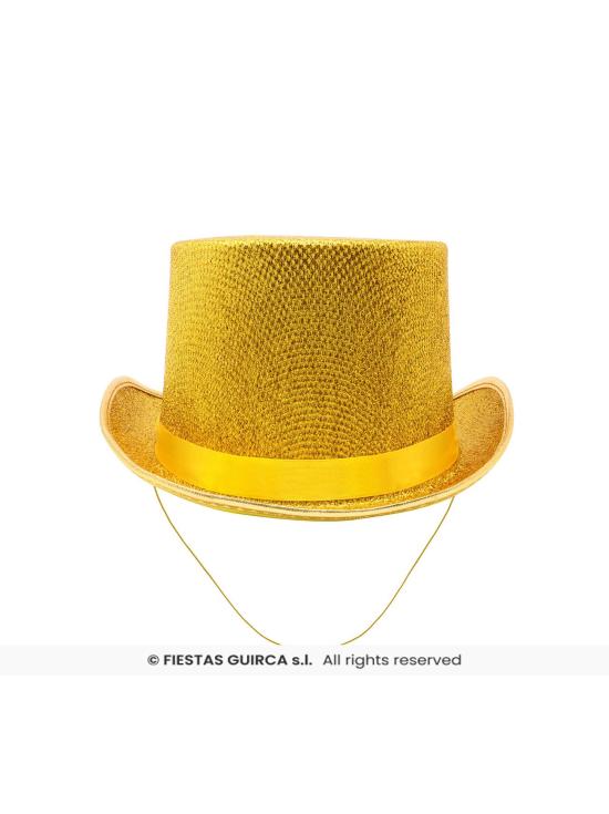 Sombrero de Copa Brillante – Dorado o Plateado (Adulto)