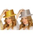 Sombrero de Copa Brillante – Dorado o Plateado (Adulto)