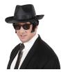 Sombrero de Gánster de Raso de color Negro para Adulto