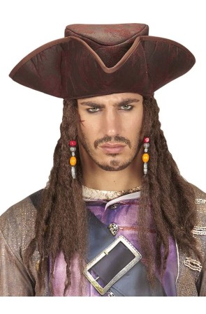 Sombrero de Pirata Caribe Lujo.