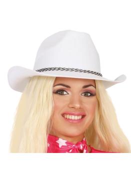 Sombrero de pistolero del Oeste blanco