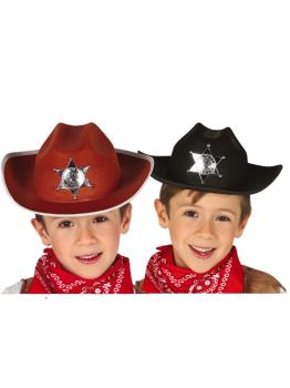 Sombrero fieltro sherif infantil marrón