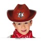 Sombrero fieltro sherif infantil marrón