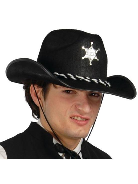 Sombrero fieltro Sheriff color Negro