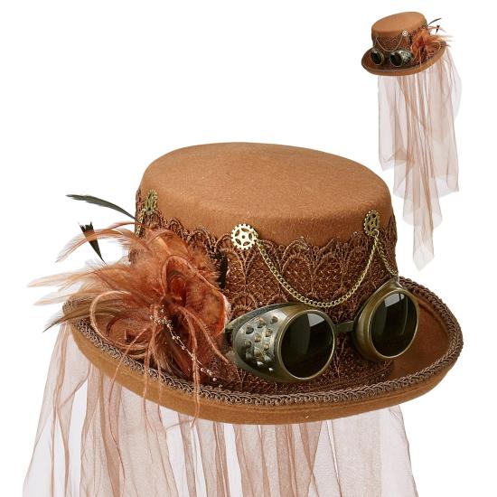Sombrero Lujo Steampunk fieltro Sombrero Lujo Steampunk fieltro