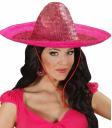 Sombrero Mexicano Rosa de 48 cms .