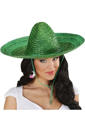 Sombrero Mexicano Verde de 48 cm